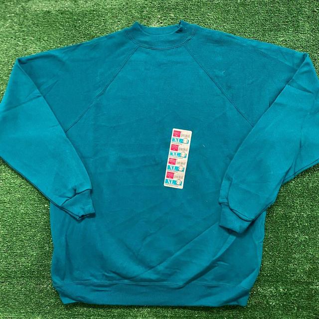 Vintage 1990s Deadstock Hanes Her Way Green Blank - Depop