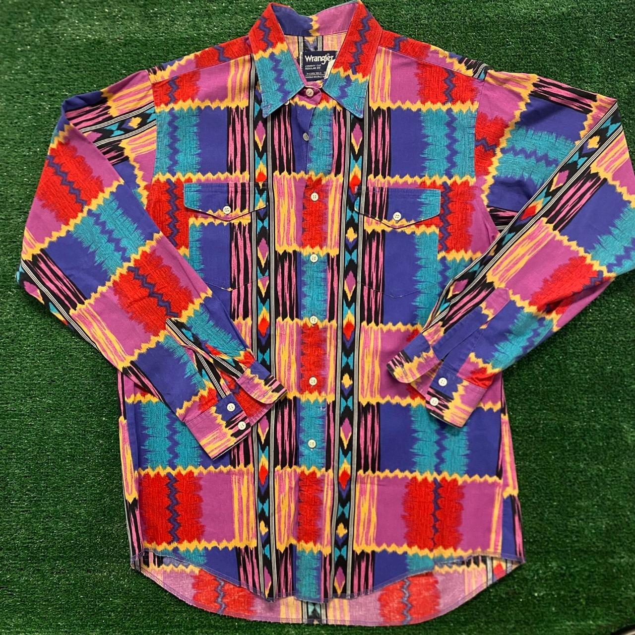 Vintage wrangler hot sale aztec shirt