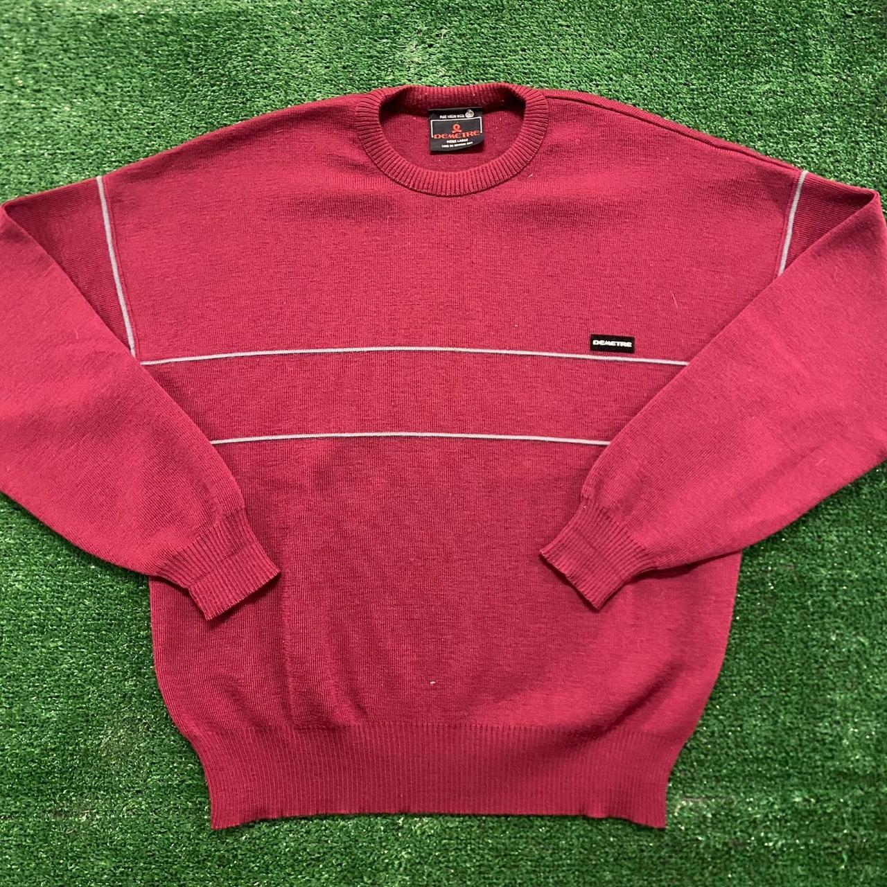 Vintage Men's Sweater - Red - L