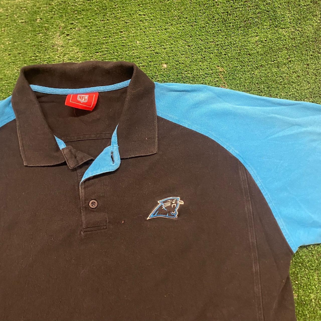 Carolina Panthers Vintage NFL Polo Shirt Size: - Depop