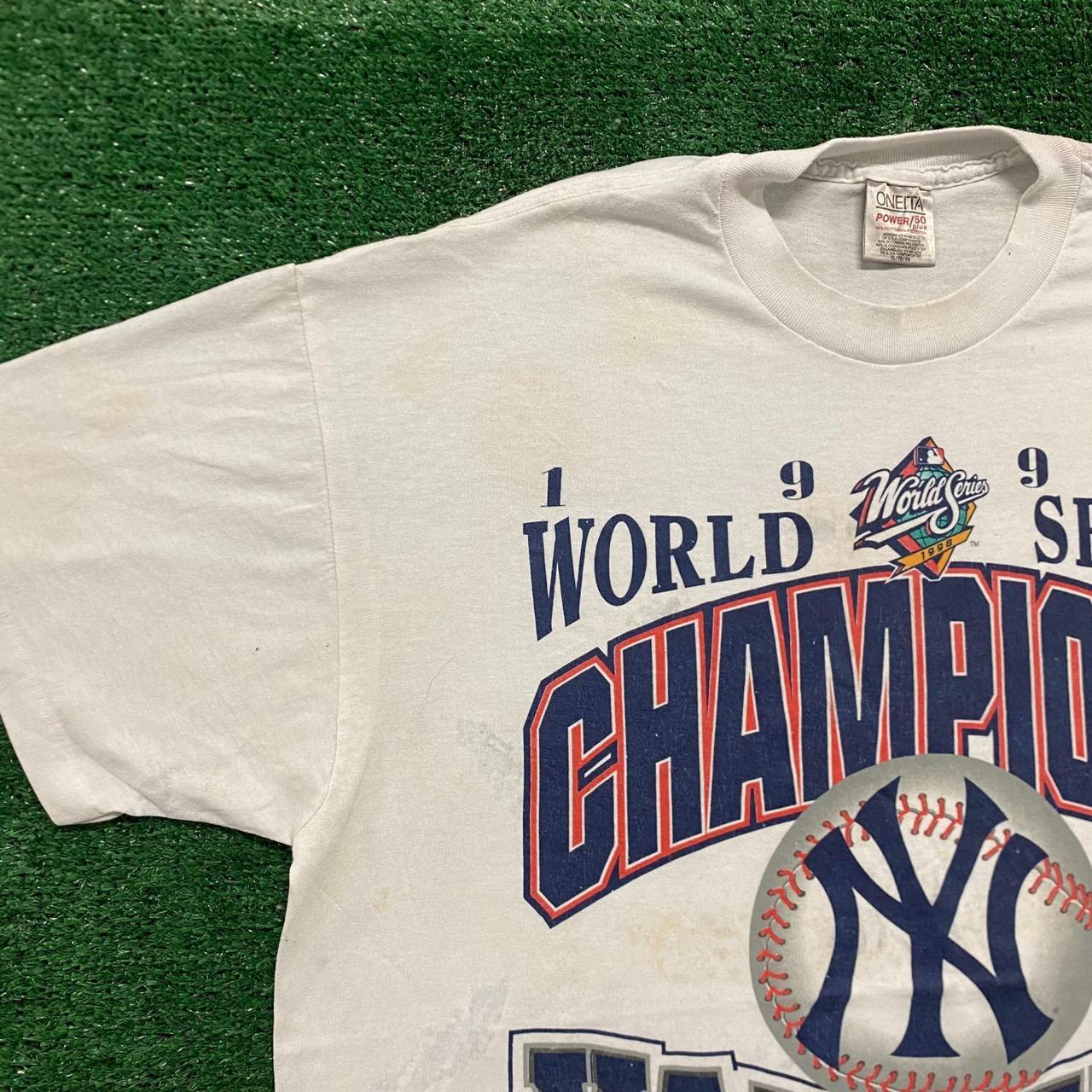 Vintage New York Yankees 1998 World Series Champions Shirt Oneita