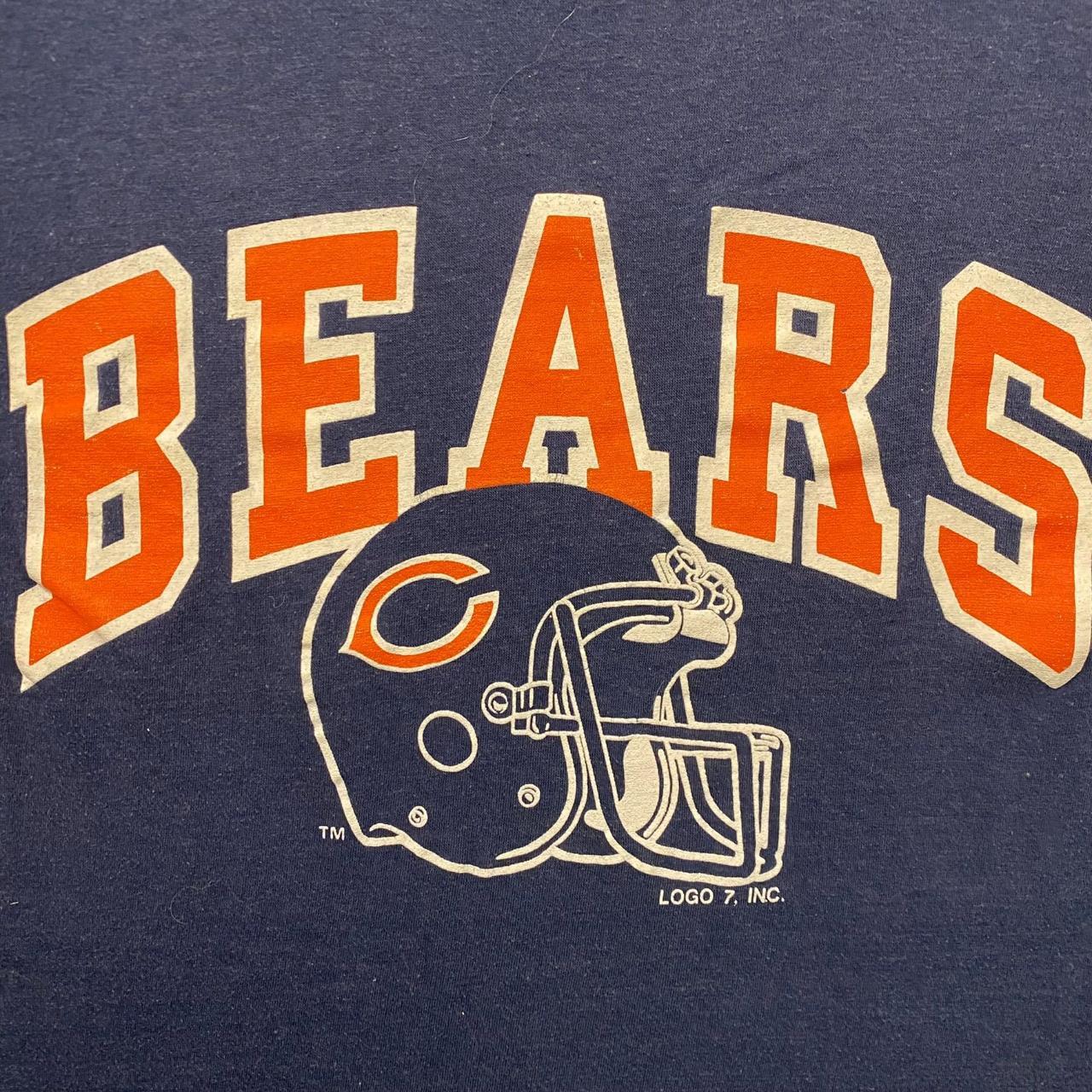 Vtg 80s Chicago Bears T Shirt Single Stitch NFL Football Streetwear Logo  Medium