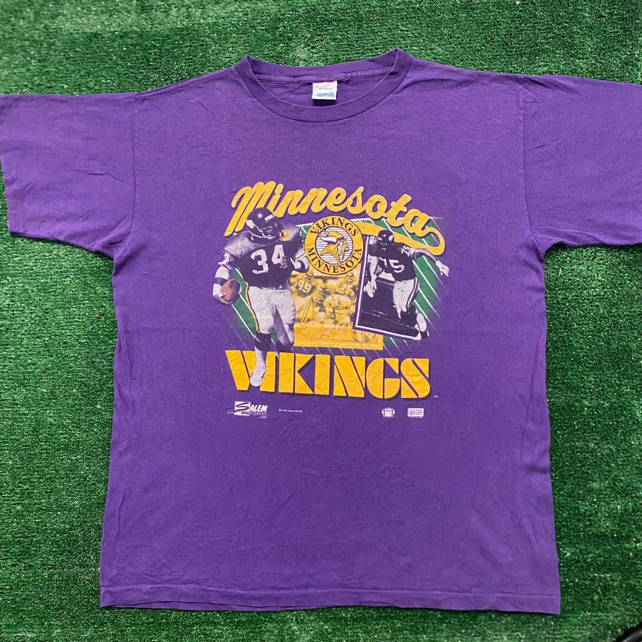 Vintage 90's Minnesota Vikings Crewneck Size: - Depop