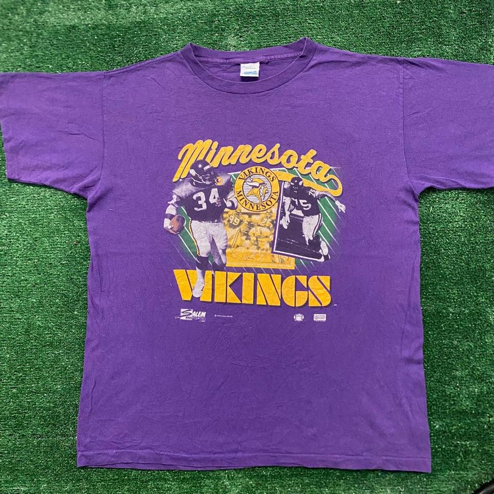 Minnesota Vikings Vintage 90s Single Stitch Salem Sportswear NFL Football  Shirt.