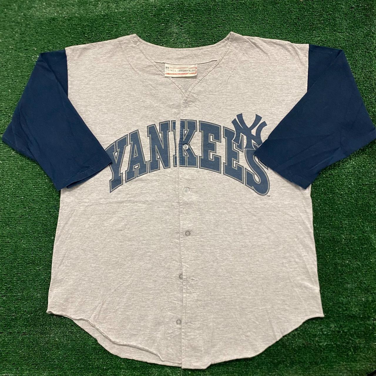 Vintage Logo 7 New York Yankees Shirt Jersey (New - Depop