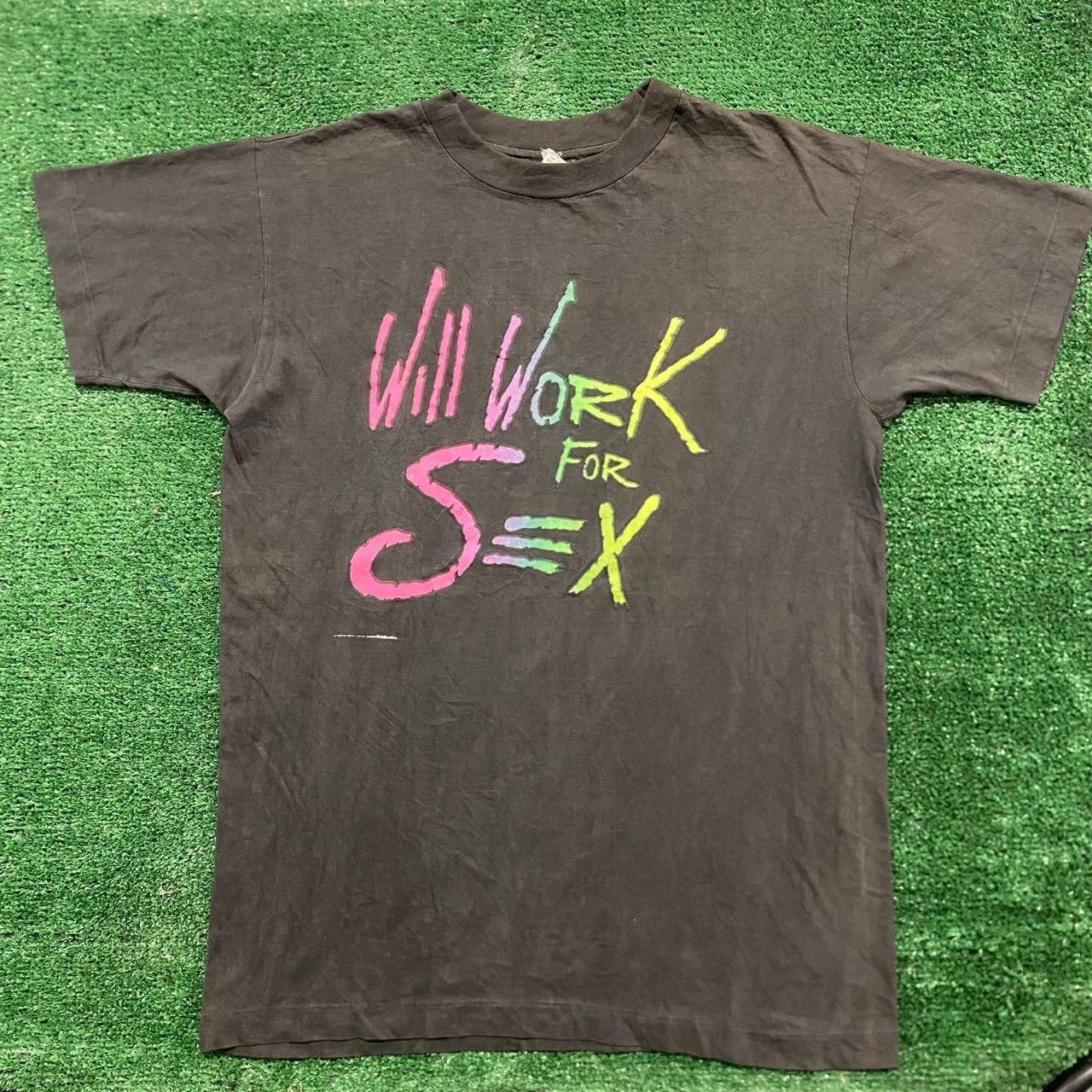 Vintage 90s Essential Sex Single Stitch Quote Humor... - Depop