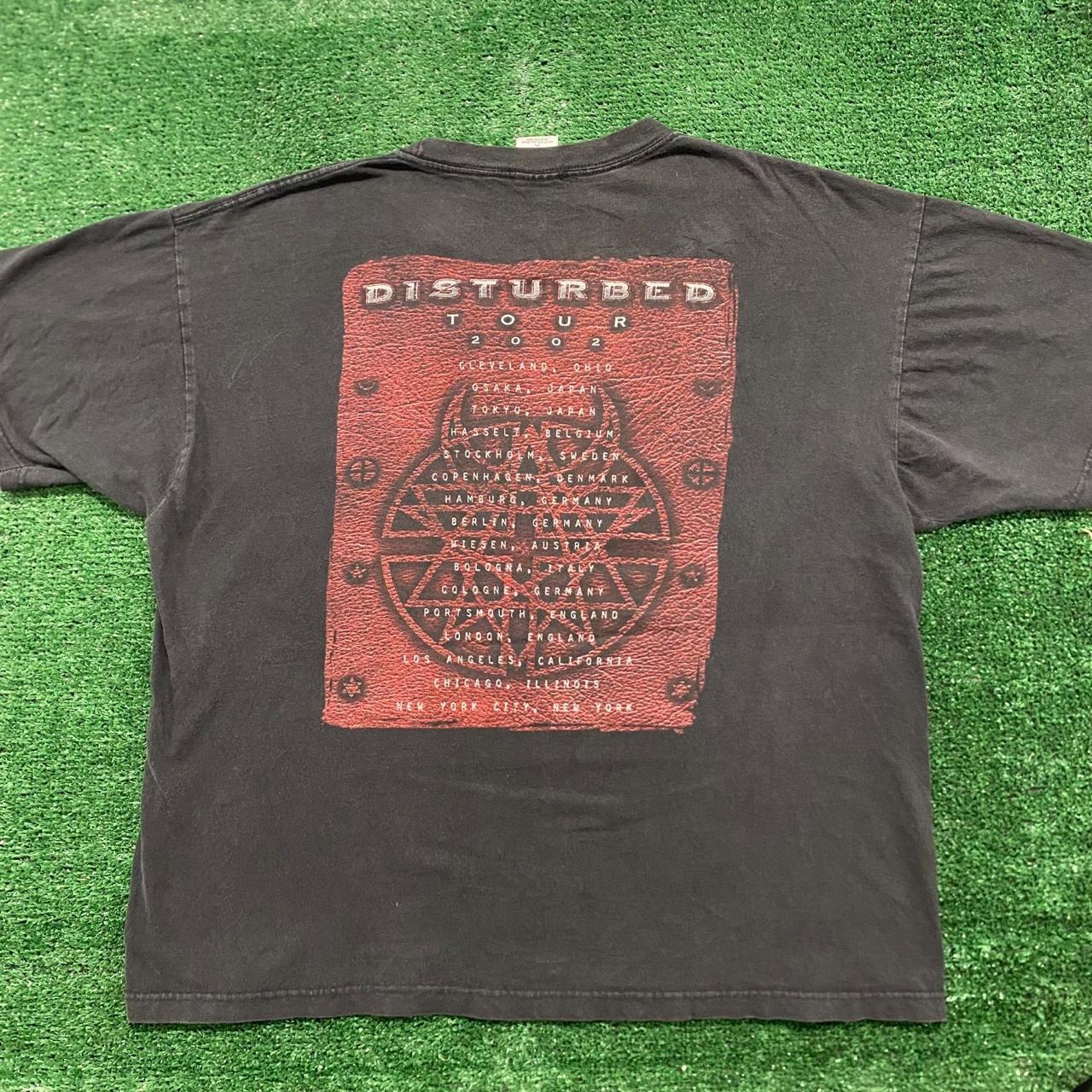 Vintage Y2K Disturbed Pentagram Tour Metal Rock Band - Depop