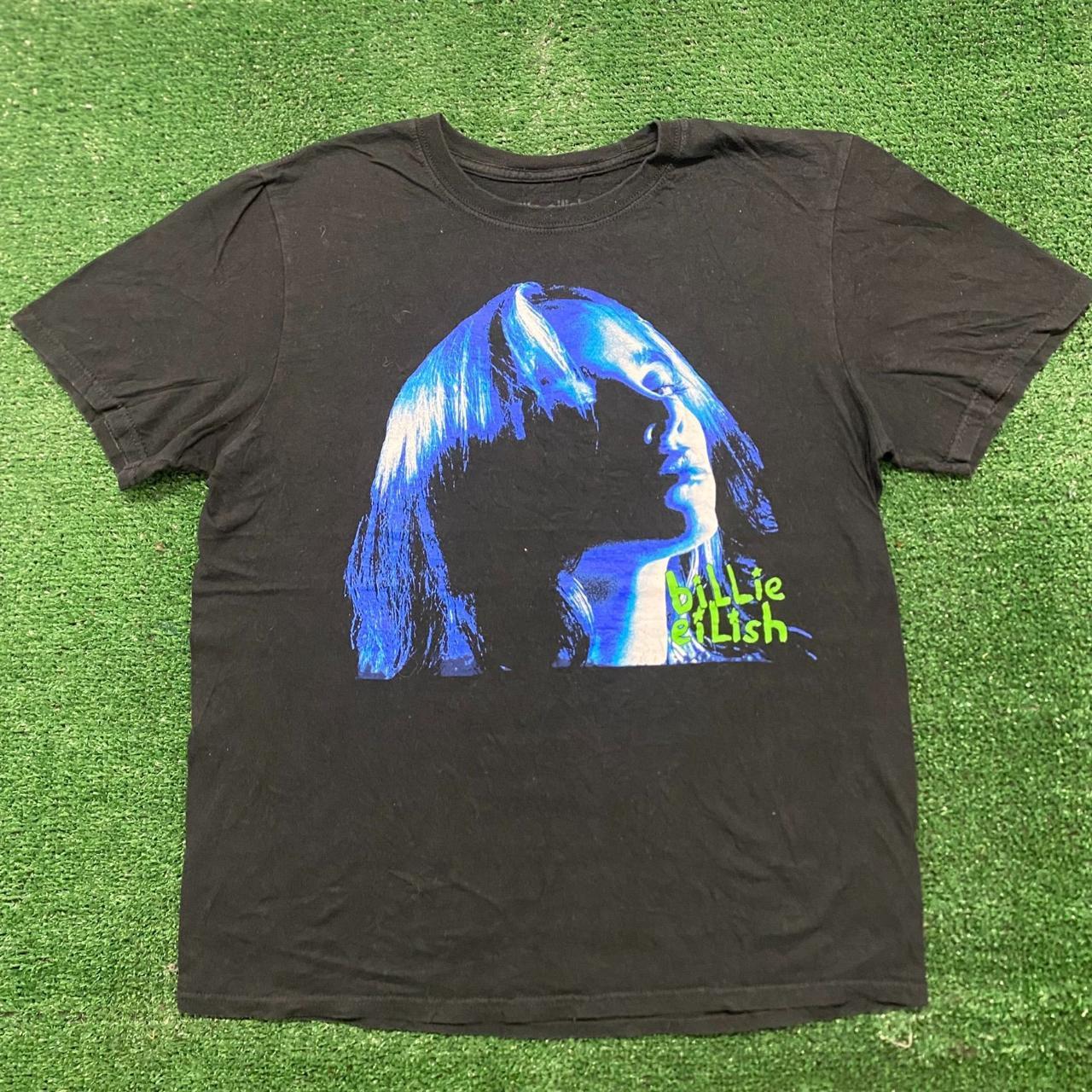 Billie Eilish Neon Blue Face Essential Goth Emo Band...