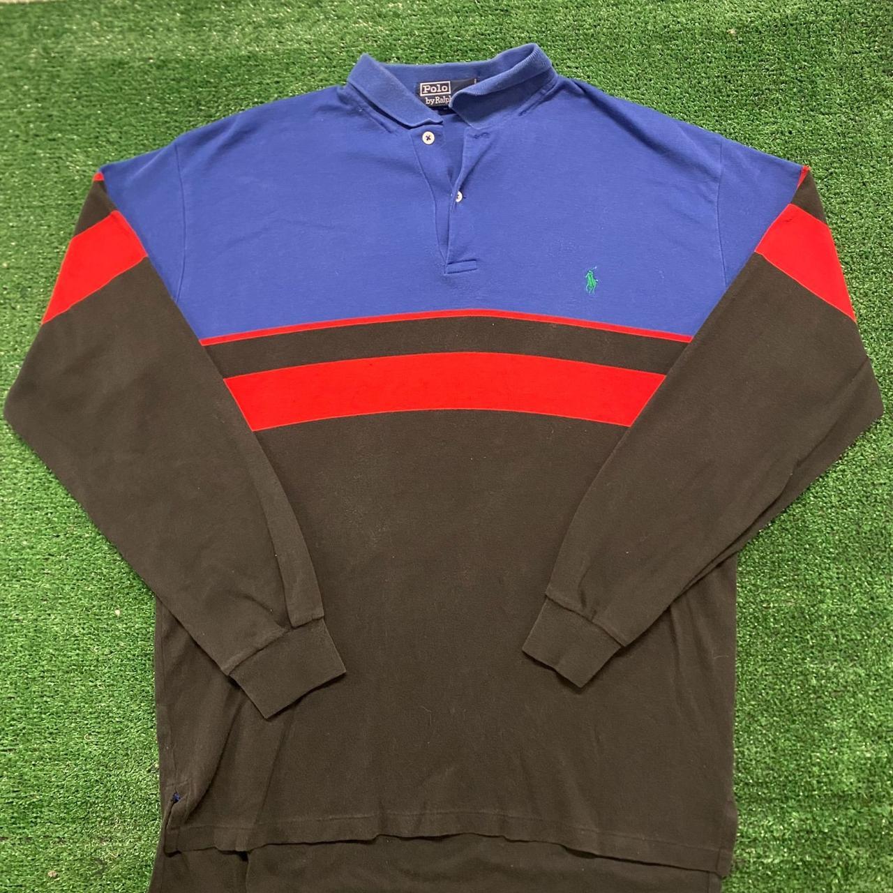 Vintage 90s Polo Ralph Lauren Striped Rugby Polo | Depop Vintage 90s Polo Ralph Lauren Striped Rugby Polo | Depop