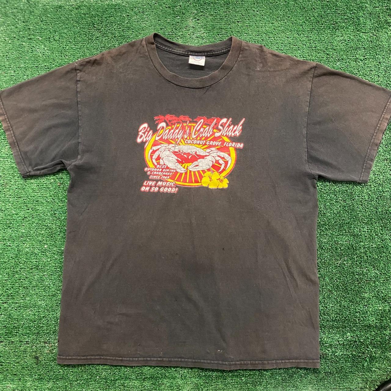 Vintage 90s Big Daddy's Crab Shack Tourist Sun Faded... - Depop