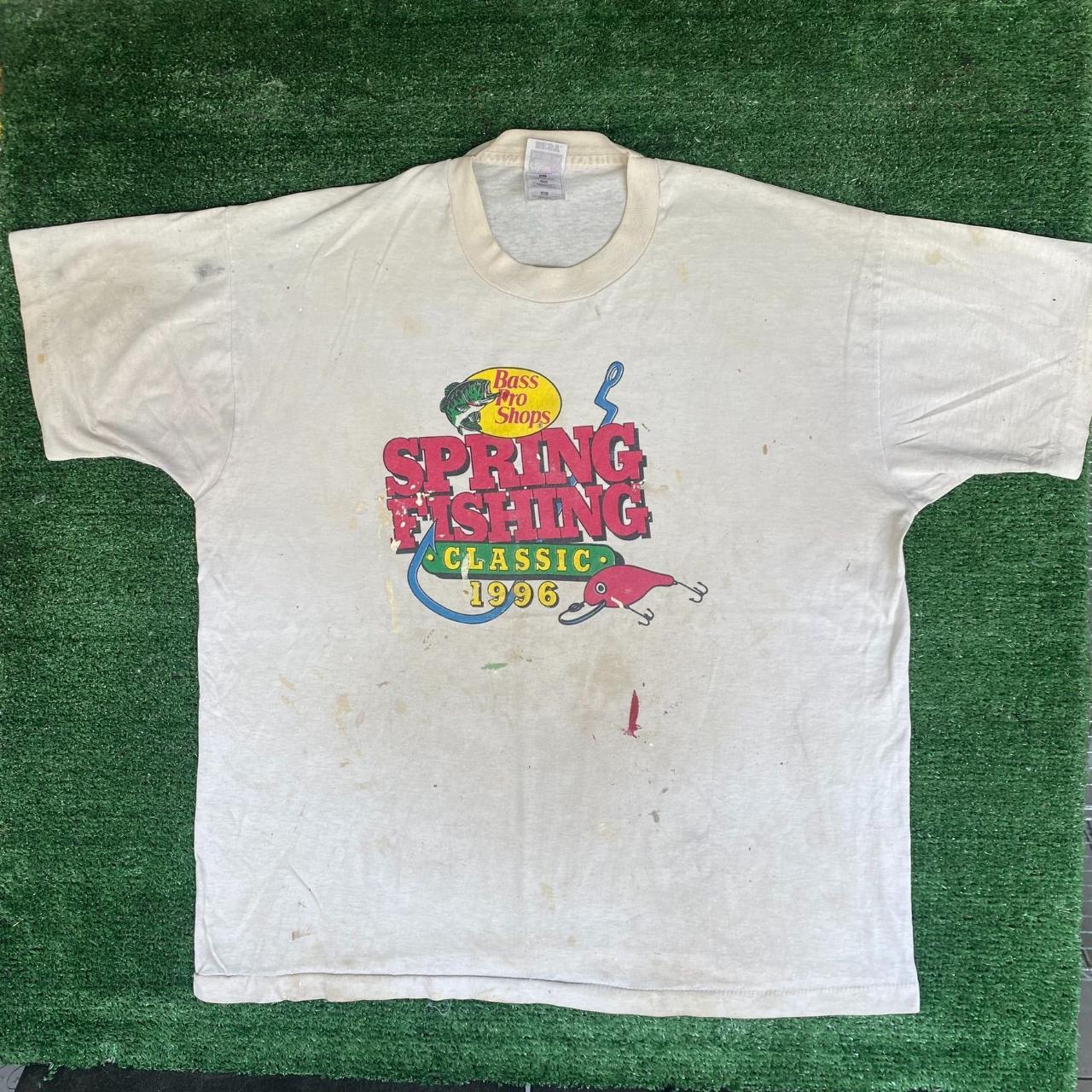 90s 00s Bassproshops ラガーシャツ XL Vintage 90s Bass Pro Shops Shirt Fishing Logo | Depop