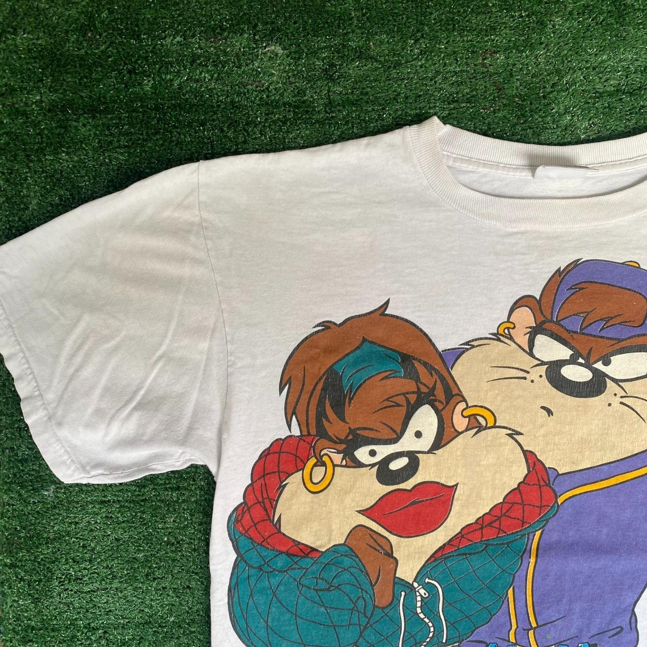 Vintage 90s Taz Looney Tunes Shirt All Over Print | Depop