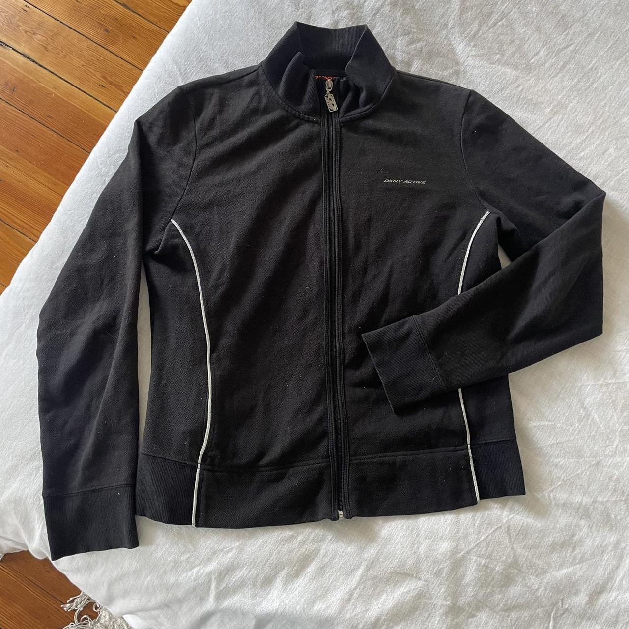 Dkny active ZIPUP black jacket Size: large (but I... - Depop