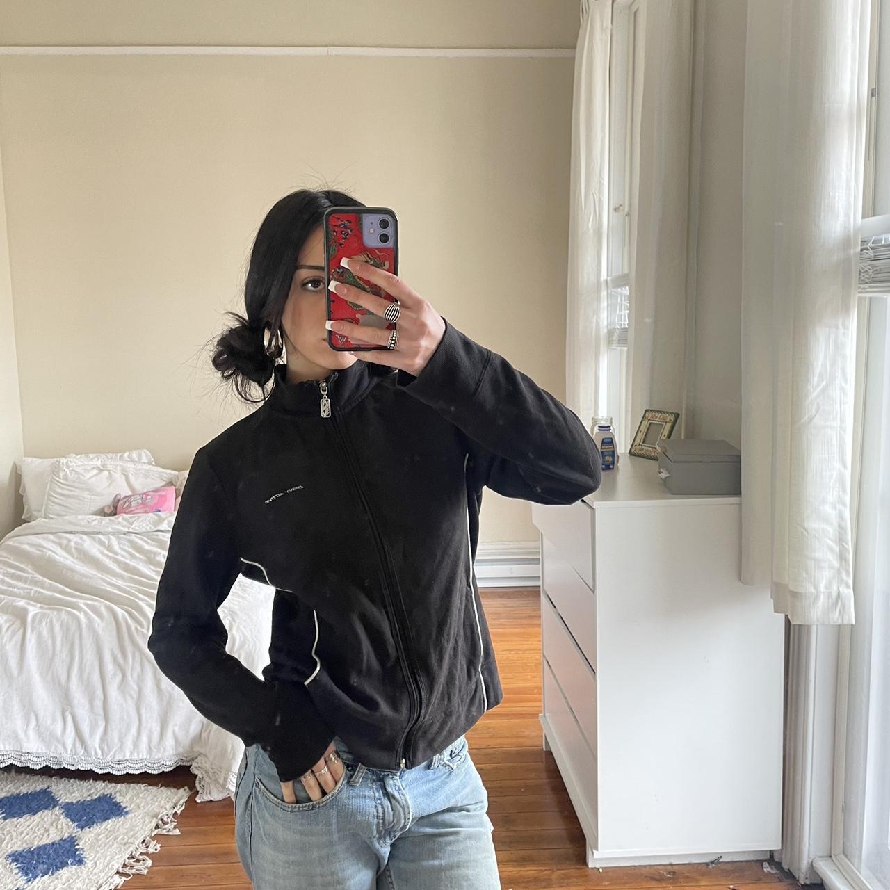 Dkny active ZIPUP black jacket Size large (but I... Depop
