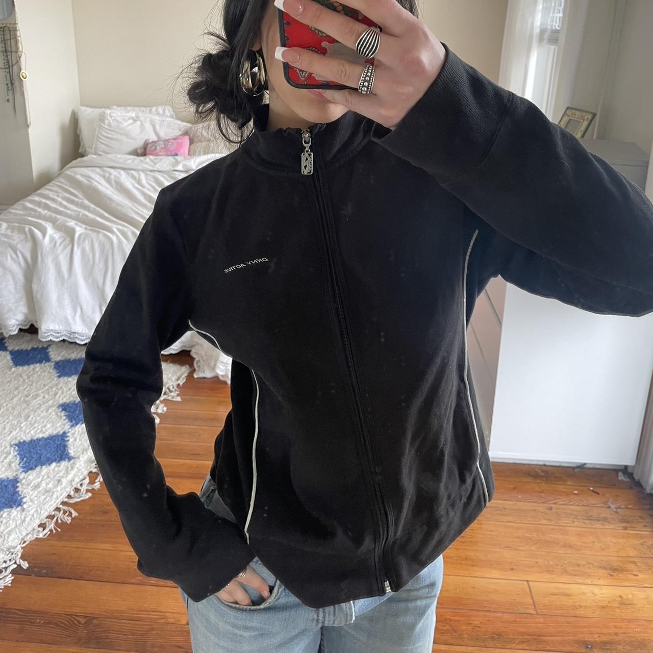 Dkny active ZIPUP black jacket Size large (but I... Depop