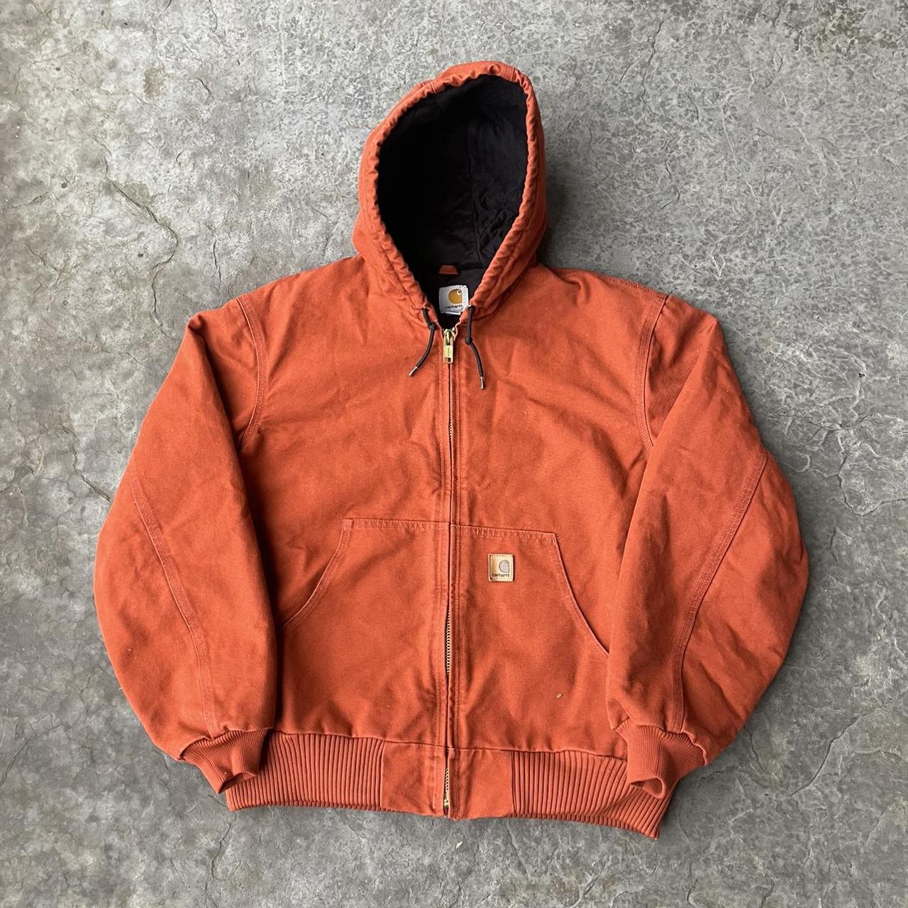 dark red carhartt jacket