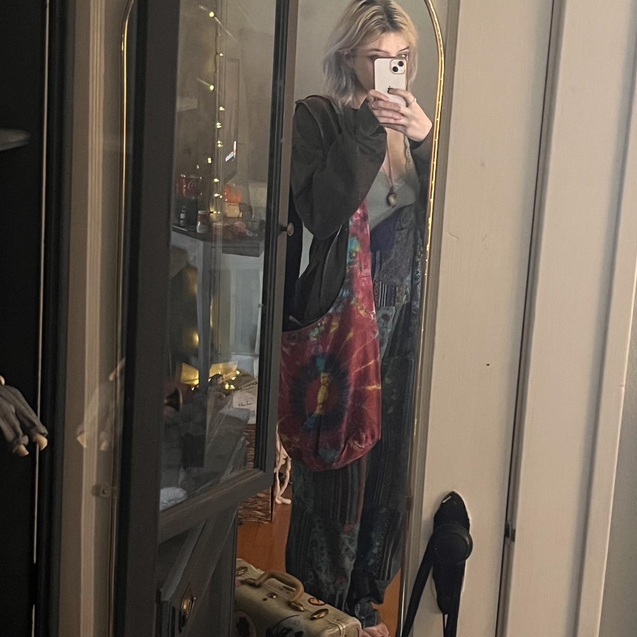 small baggy patchwork hippie overalls... Depop