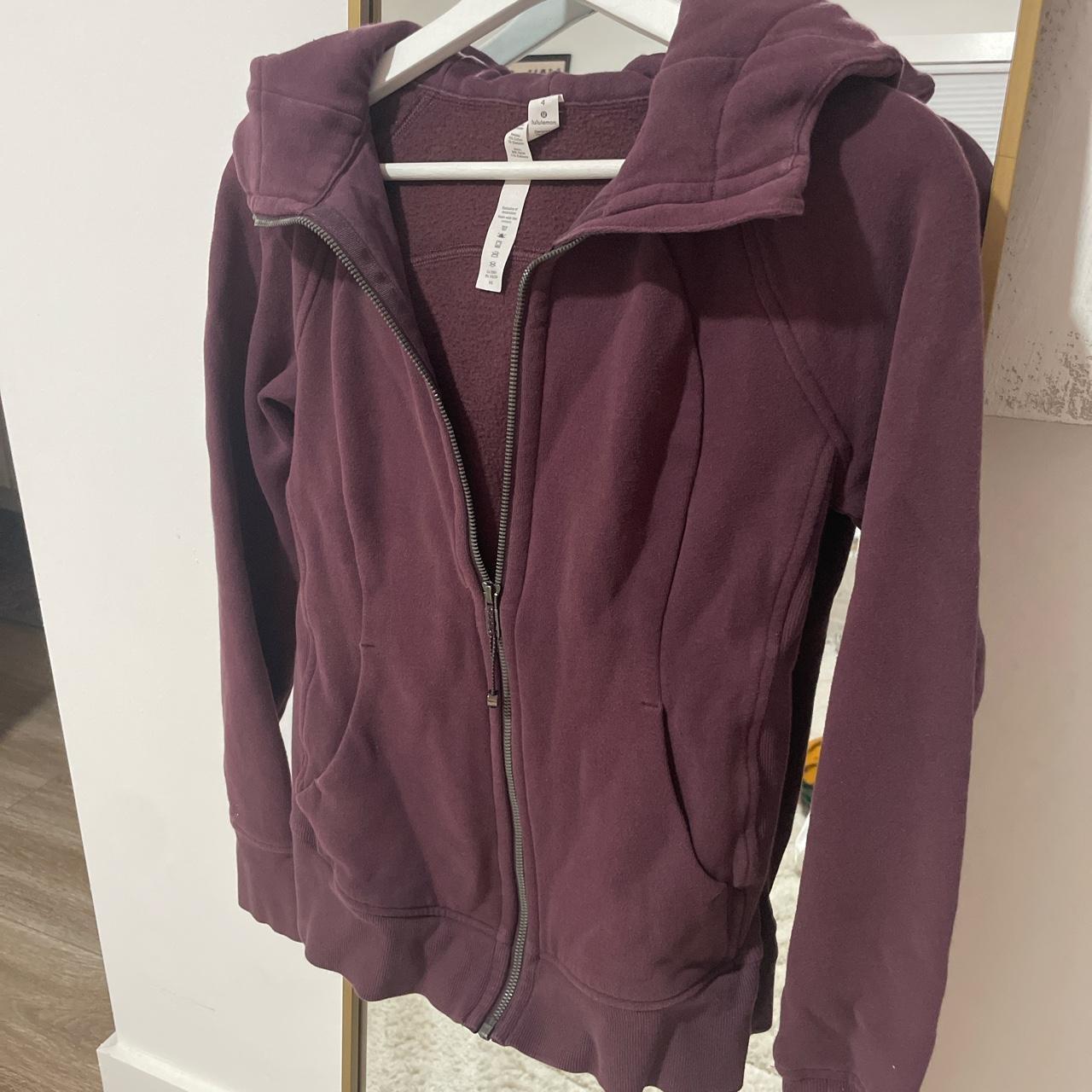 Lululemon purple zip up hoodie - Depop