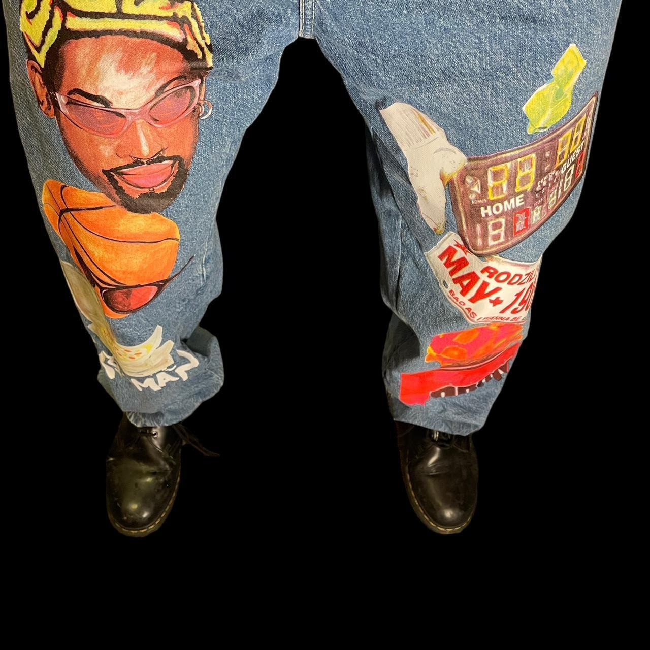 Dennis Rodman Printwork Mens jeans W31/L31 Excellent | Depop