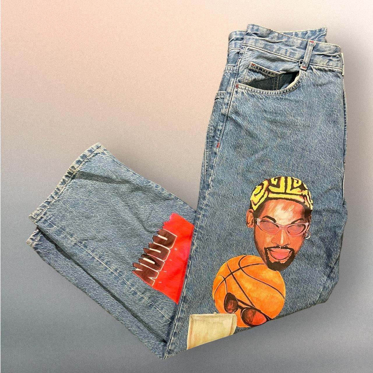 ウェア Rodman Dennis Rodman Printwork Mens jeans W31/L31 Excellent | Depop