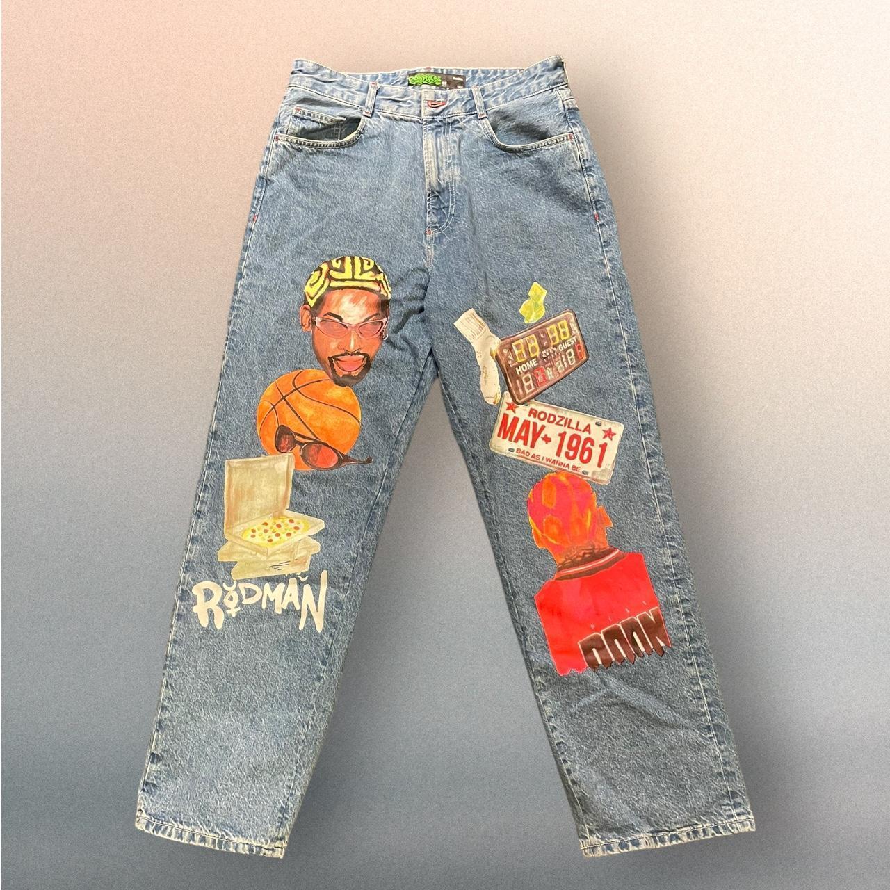 Dennis Rodman Printwork Mens jeans W31/L31 Excellent | Depop