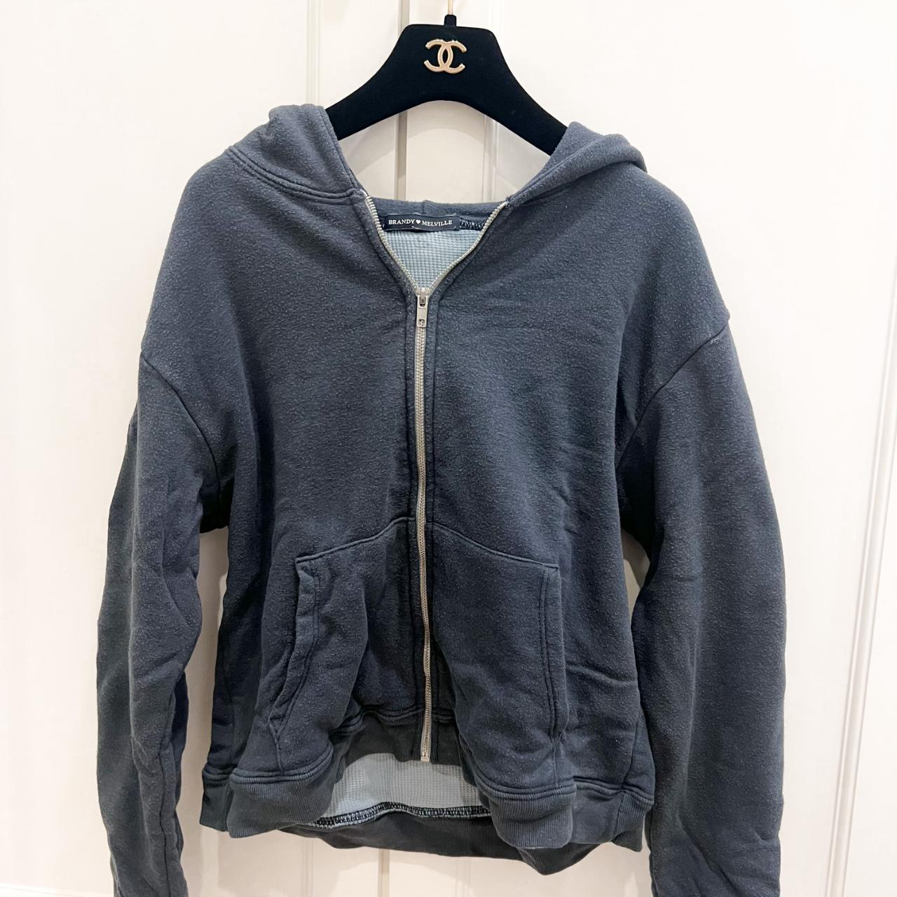 Brandy melville grey discount and blue hoodie