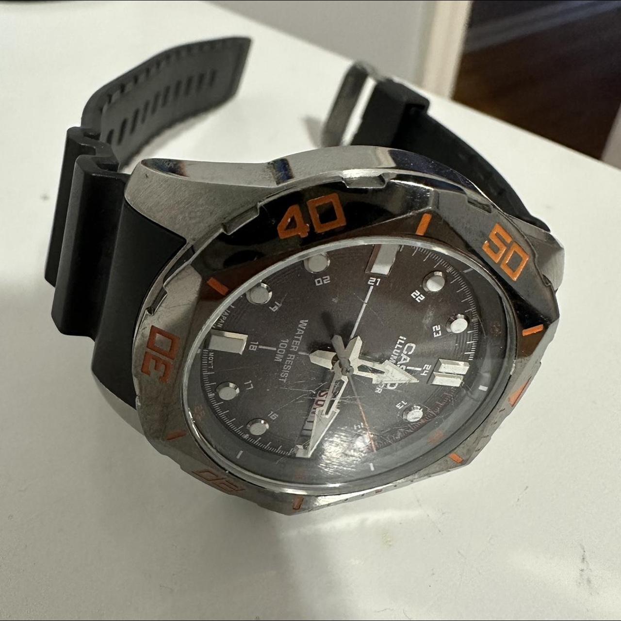 Casio illuminator orange hot sale