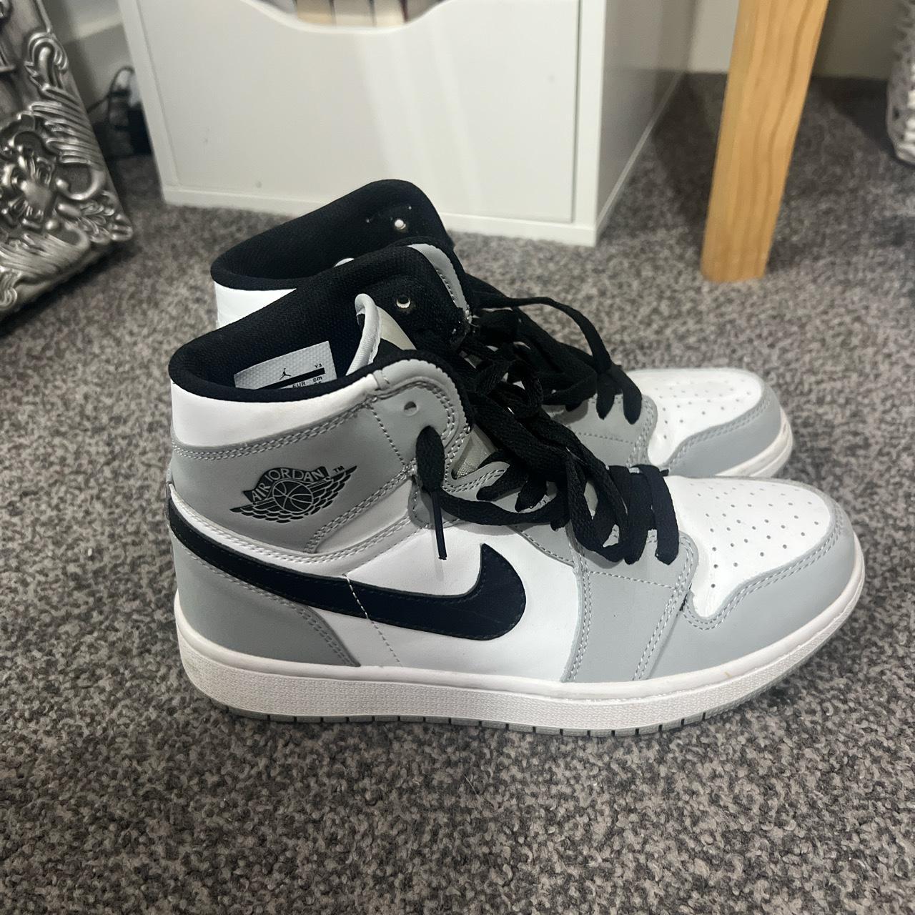 grey jordan 1s bought for £120 worn a few times... - Depop
