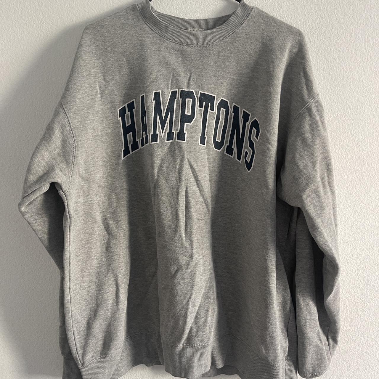 Brandy melville grey hamptons crewneck sweatshirt Depop