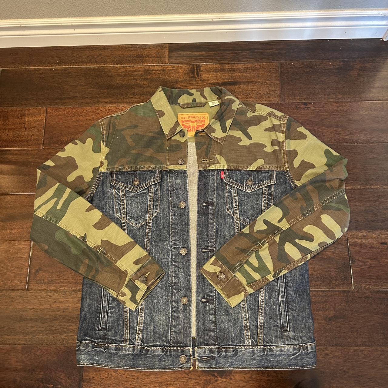 Vintage style camo Levi’s Denim Jacket... - Depop