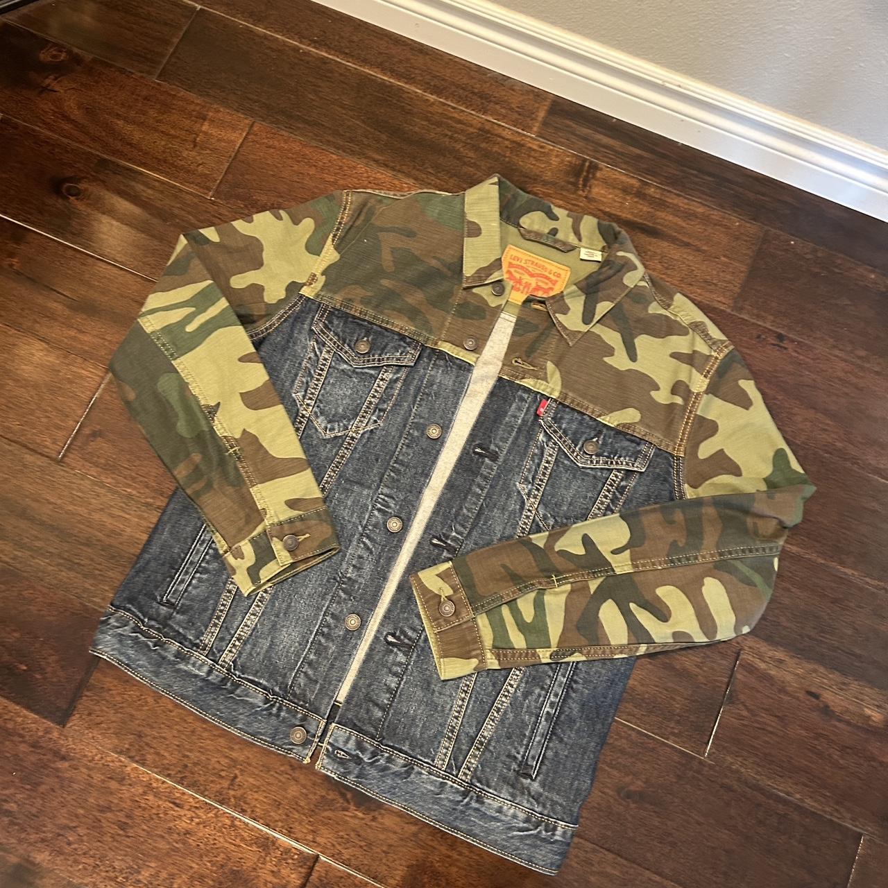 Vintage style camo Levi’s Denim Jacket... - Depop