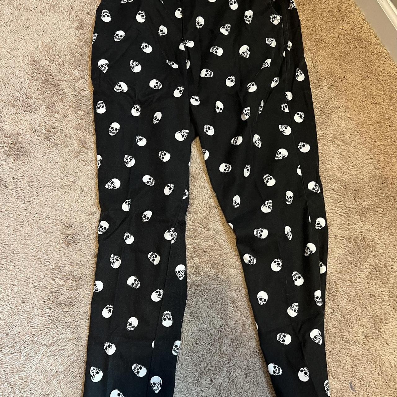 Hot Topic Black Skull Jeans Halloween Goth - Depop