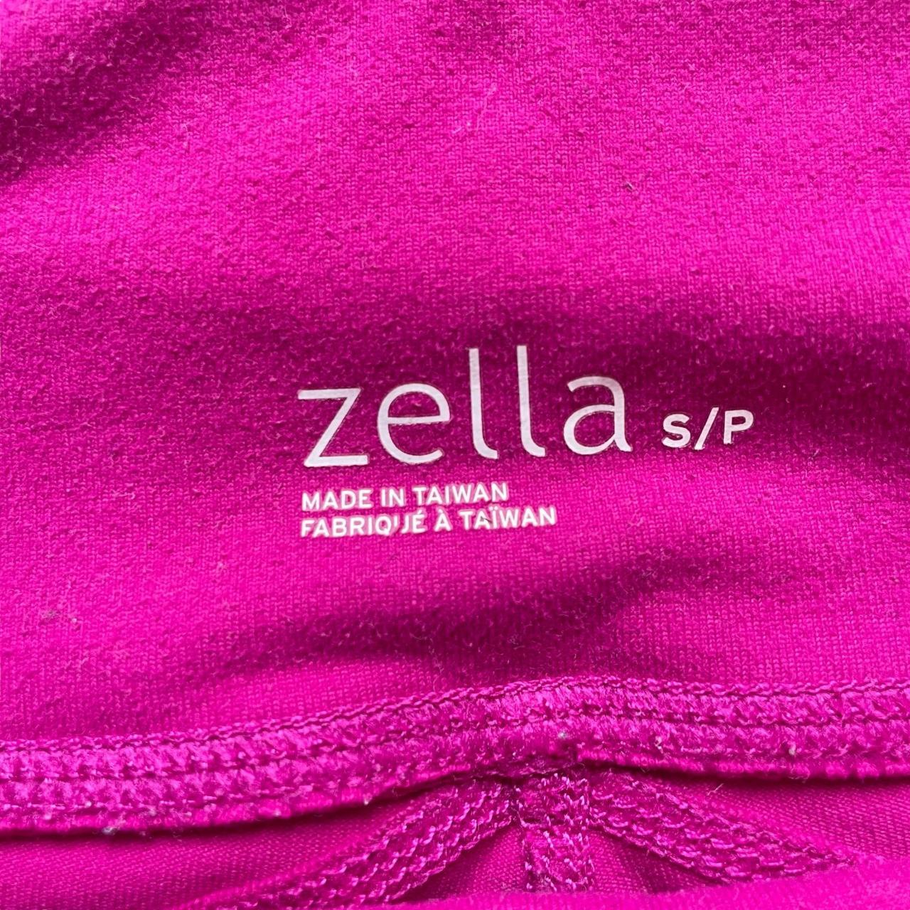 Zella pink full-length workout leggings with mesh