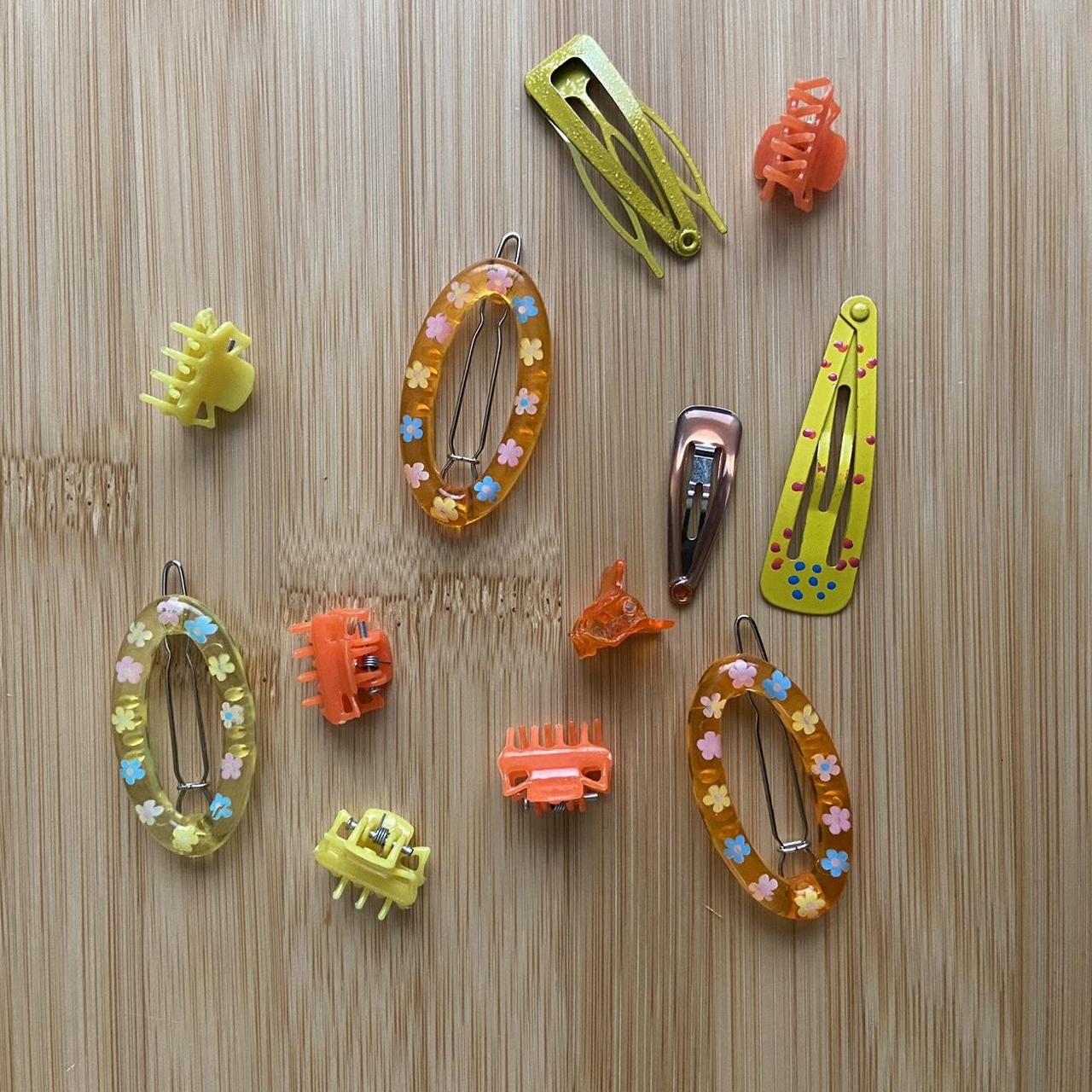 cute yellow and orange hair clips indie cottagecore Depop