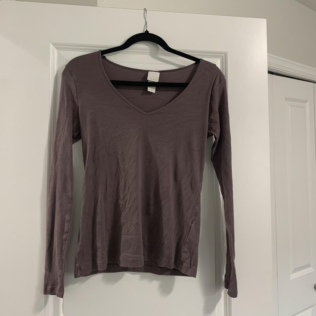 Basic Long Sleeve V Neck Top