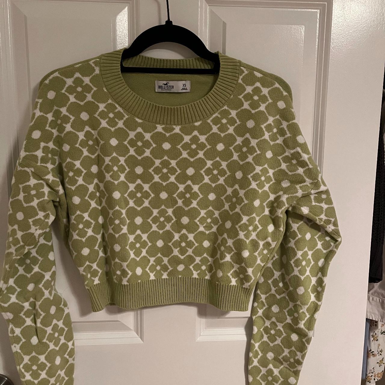 Floral Hollister Cropped Sweater Hollister Co-ord Knitted Cardigan - Main Image