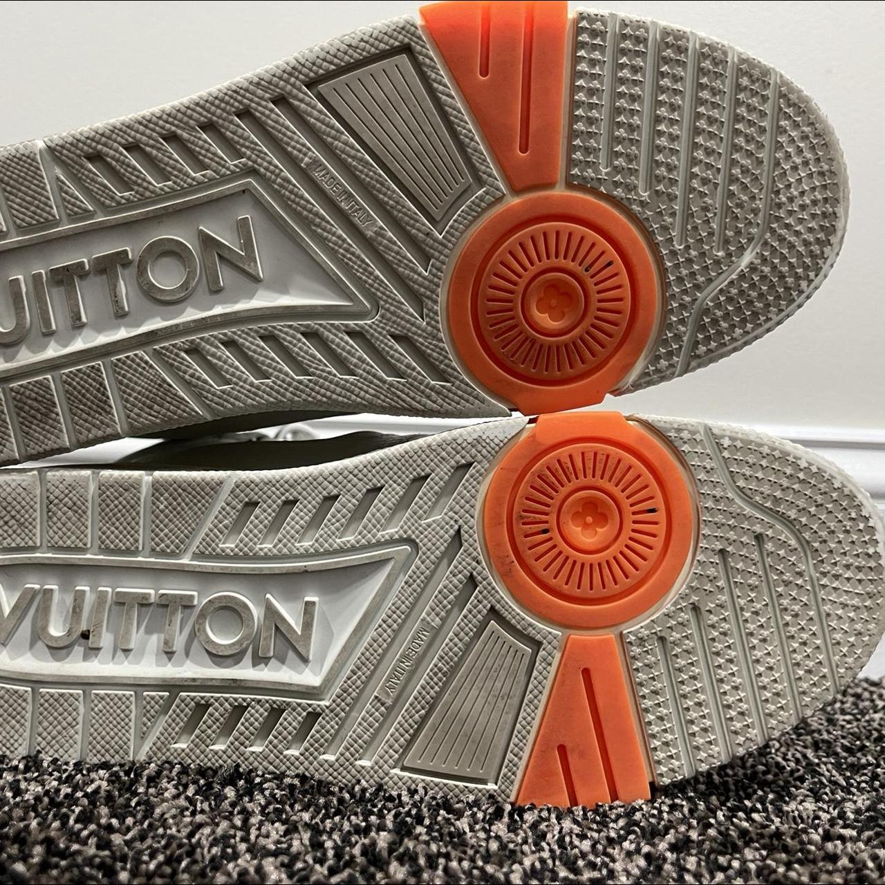 Louis Vuitton x Virgil Abloh Grey/White High Top LV Trainers