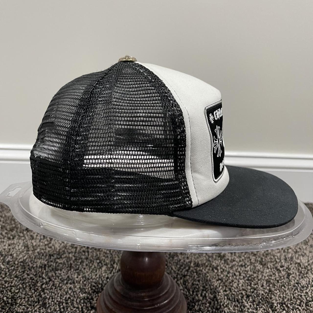Chrome Hearts CH Trucker Hat Snapback Hollywood Black & White Mesh Flat Top  