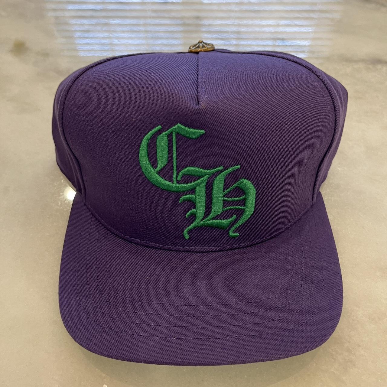 Chrome Hearts Purple / Green CH Logo Baseball... - Depop