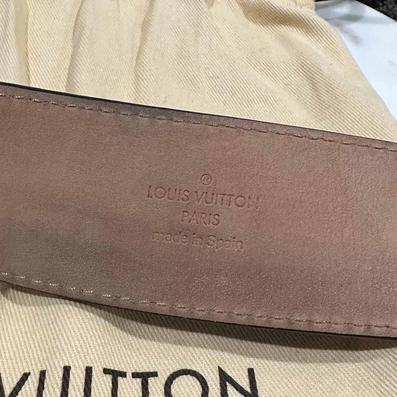 LOUIS VUITTON Brown Monogram Buckle Belt Made in - Depop