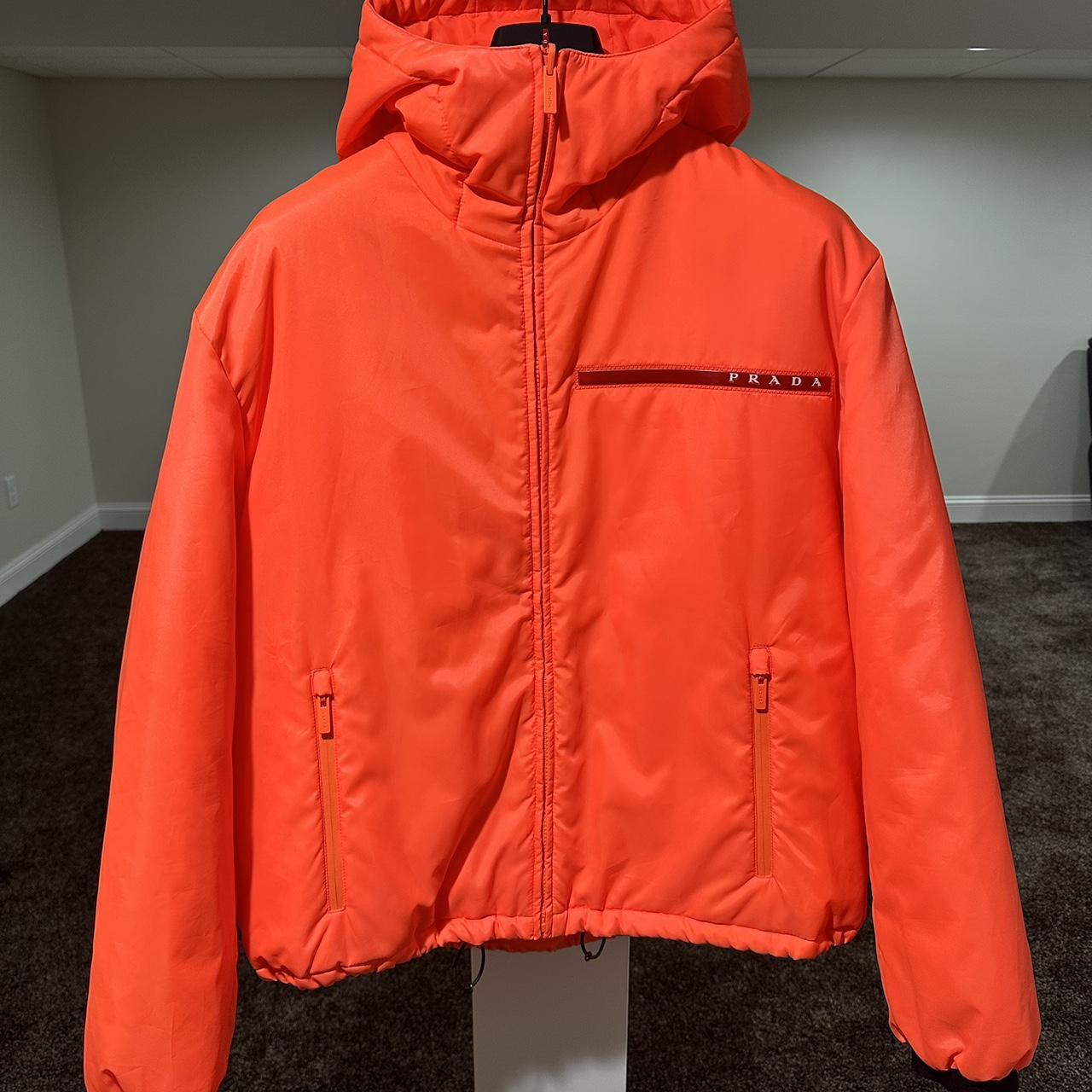 Prada Linea Logo Stripe Linea Rossa 2018 Tech Orange | Depop