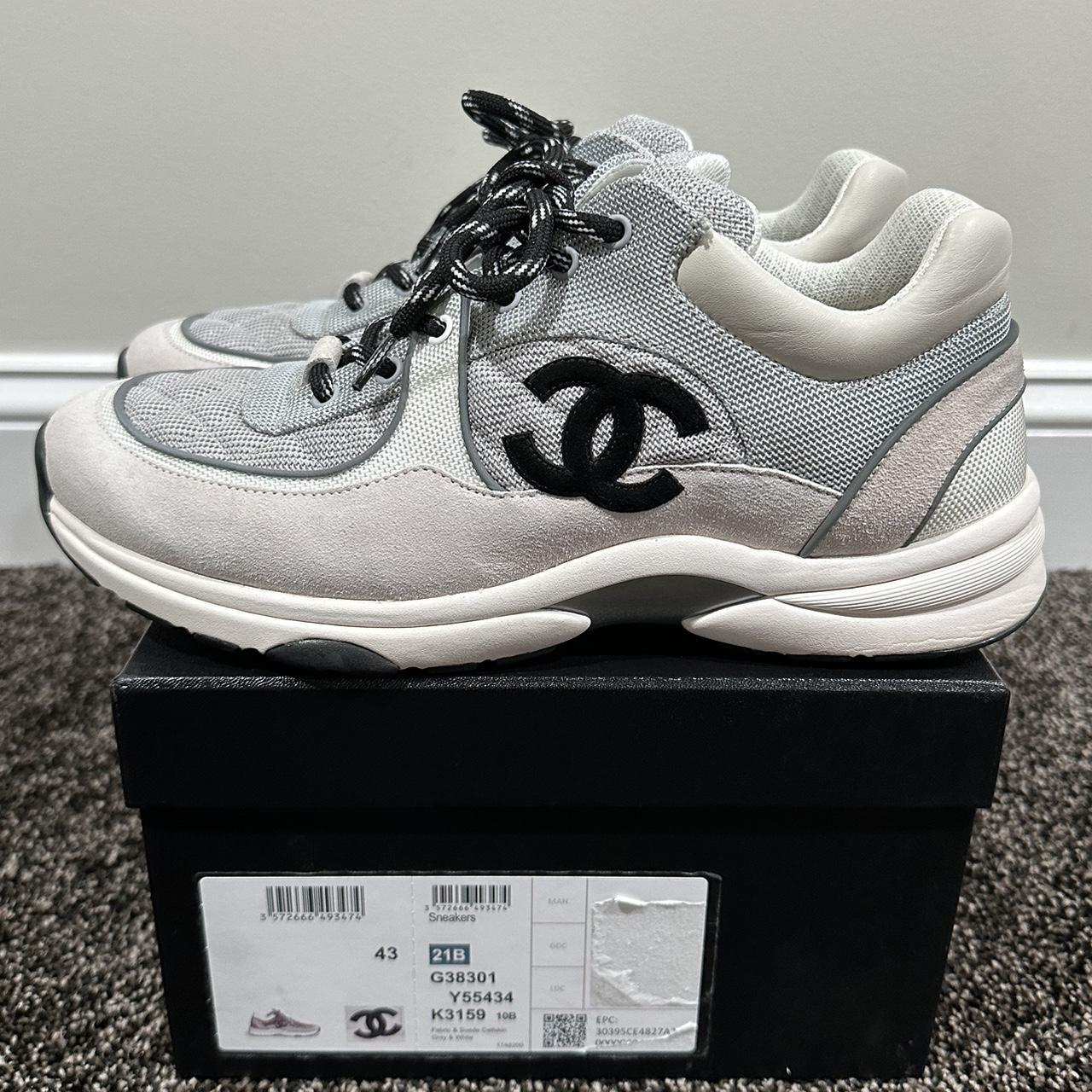 【モノトーンで合わせやすい】CHANEL CCロゴ スニーカー Chanel CC Logo Sneaker Black White 39 NIB | eBay