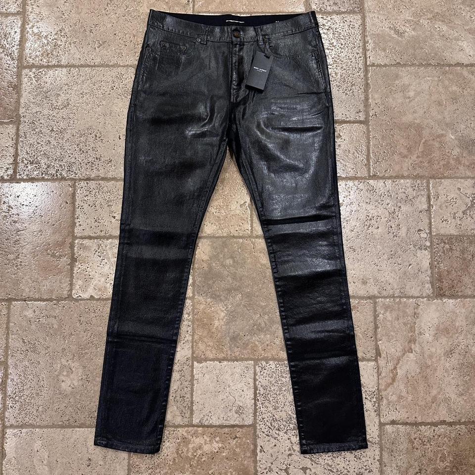 r*i様 【希少】SAINT LAURENT PARIS\"JEAN DERBIE Saint Laurent Paris RARE Biker Jeans, Calf Leather With