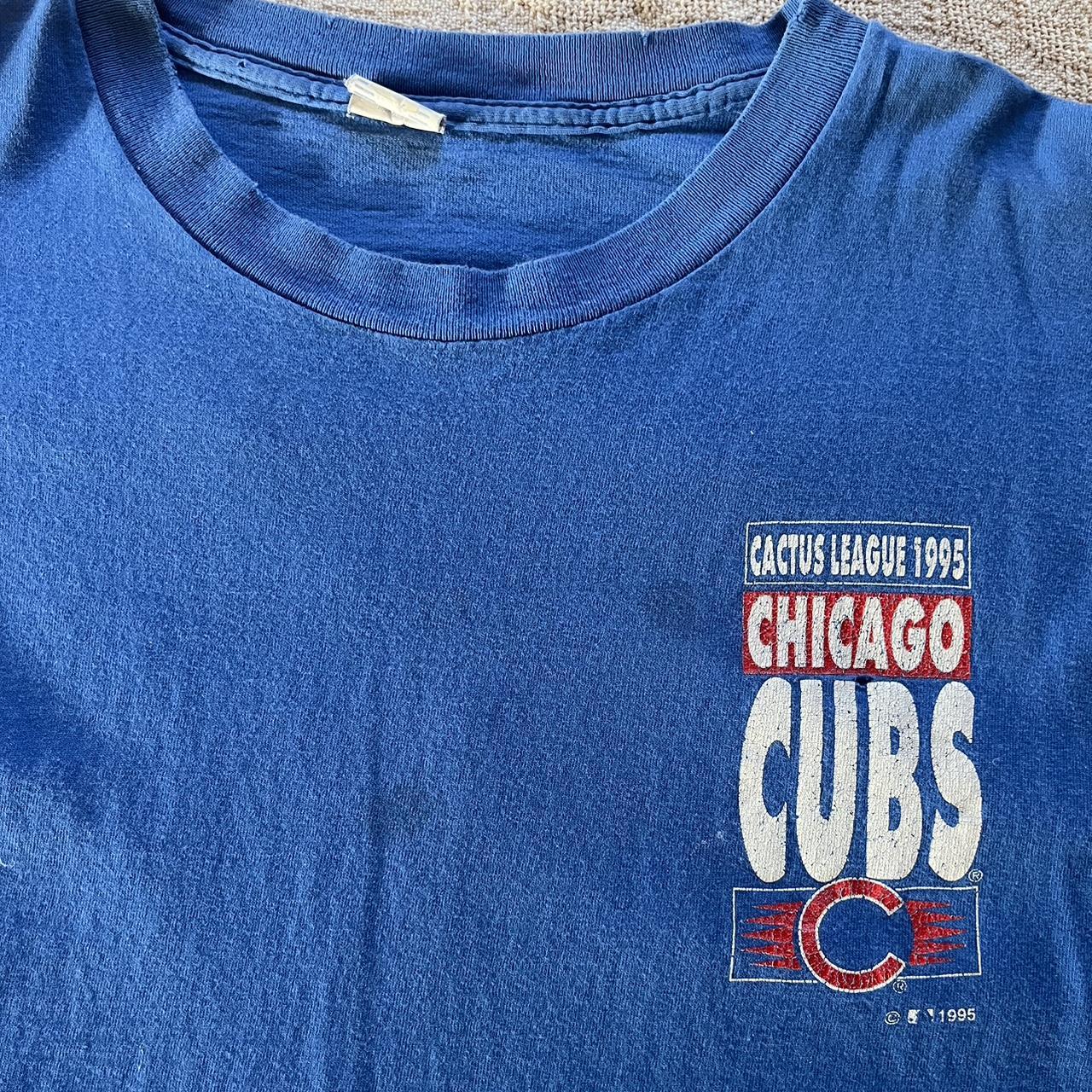 Vintage Chicago Cubs 1995 Giveaway Graphic Tee Large - Depop