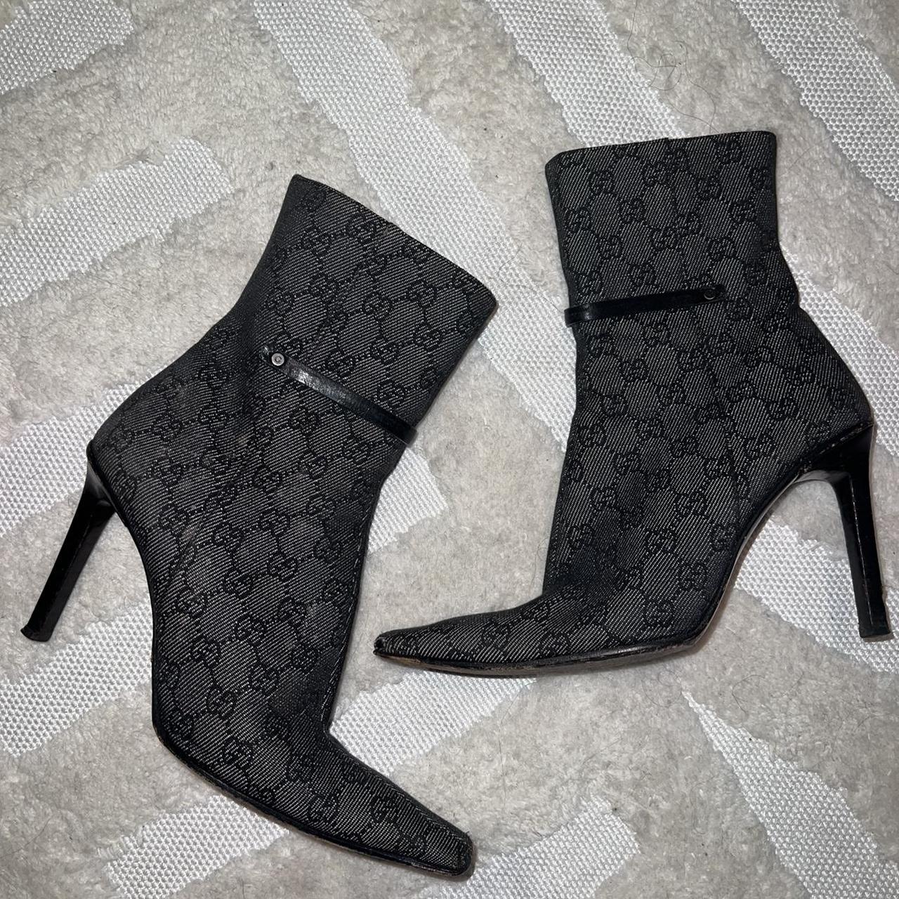 Vintage Gucci canvas monogram heel boots These are | Depop
