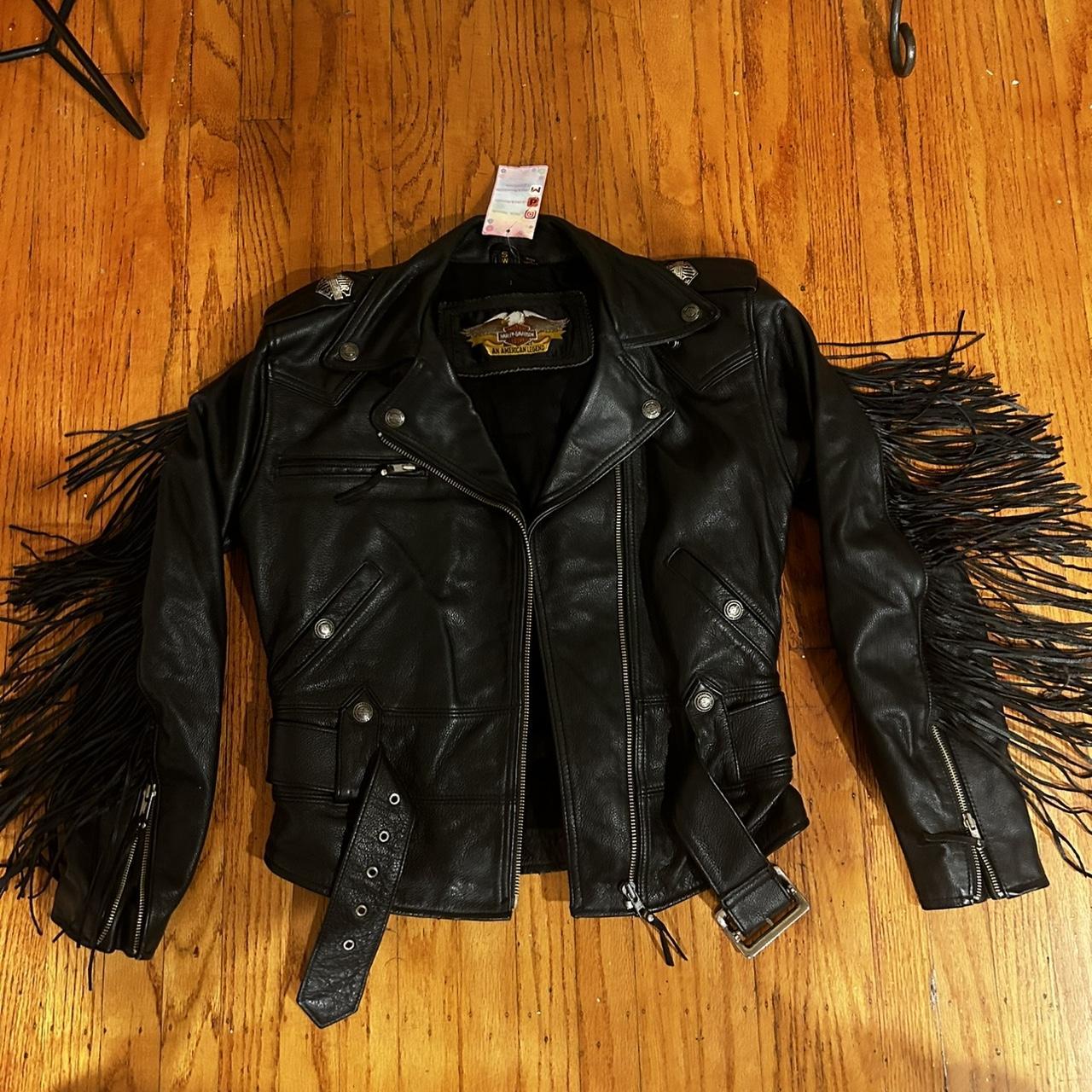 Harley davidson fringe jacket best sale