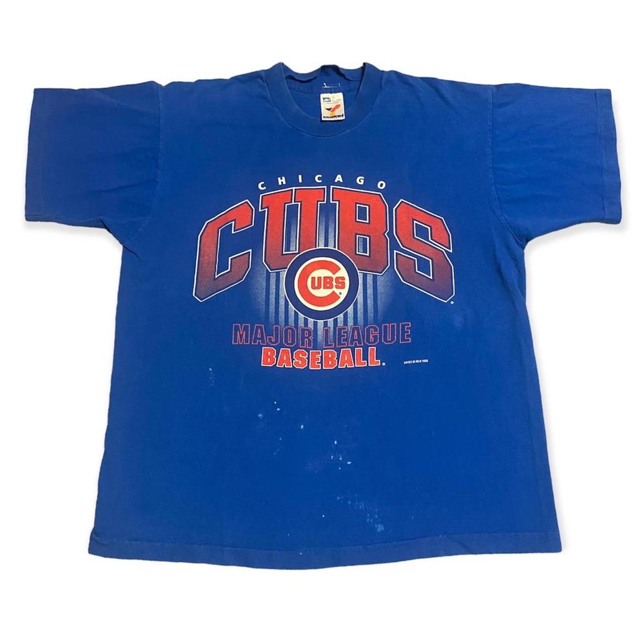 Vintage Chicago Cubs TShirt XL MLB Baseball Blue - Depop