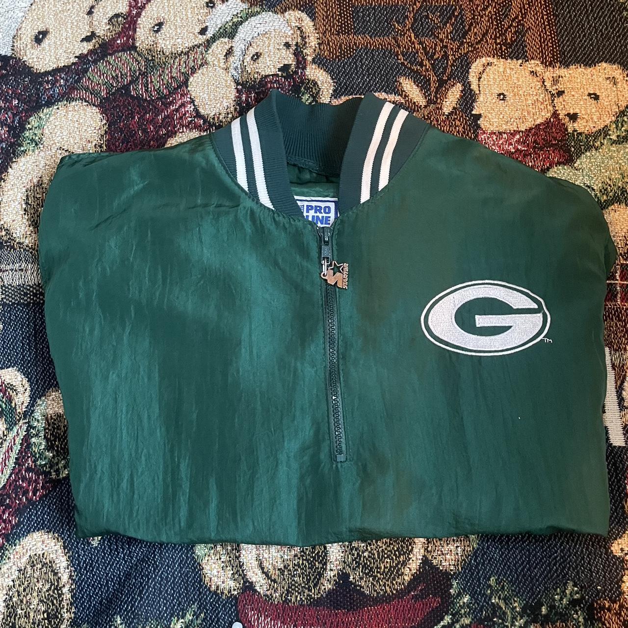 Vintage Green Bay Packers winter jacket! Quarter zip - Depop