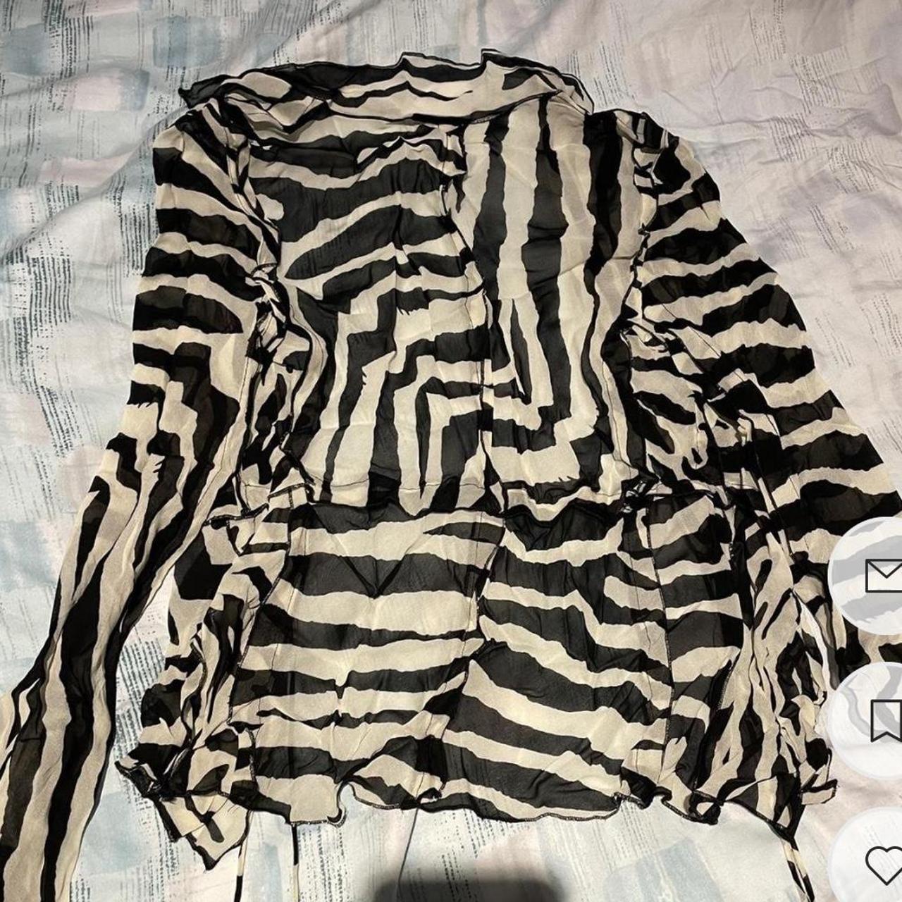 Rat & Boa size Small zebra top Worn once 💗 Still in... - Depop