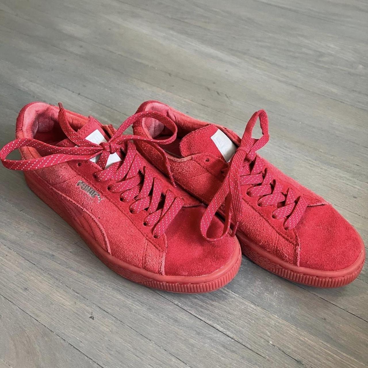 Puma suede classic red sales womens